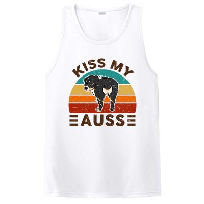 Mini Australian Shepherd Kiss My Auss Funnny Dog PosiCharge Competitor Tank