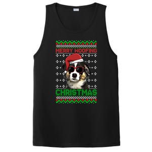 Miniature American Shepherd Dog Merry Woofing Christmas Great Gift PosiCharge Competitor Tank