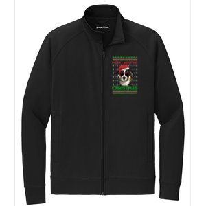 Miniature American Shepherd Dog Merry Woofing Christmas Great Gift Stretch Full-Zip Cadet Jacket