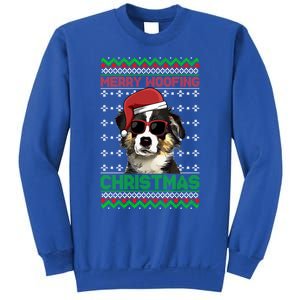 Miniature American Shepherd Dog Merry Woofing Christmas Great Gift Sweatshirt