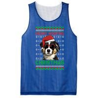 Miniature American Shepherd Dog Merry Woofing Christmas Great Gift Mesh Reversible Basketball Jersey Tank