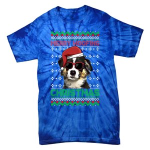 Miniature American Shepherd Dog Merry Woofing Christmas Great Gift Tie-Dye T-Shirt