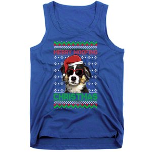 Miniature American Shepherd Dog Merry Woofing Christmas Great Gift Tank Top