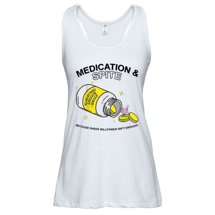 Medication And Spite Because Sheer Willpower IsnT Enough Ladies Essential Flowy Tank