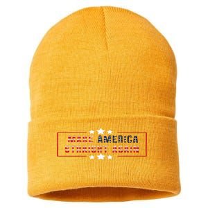 Make America Straight Again Political Funny Sarcastic Sustainable Knit Beanie