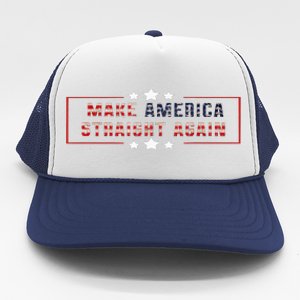 Make America Straight Again Political Funny Sarcastic Trucker Hat