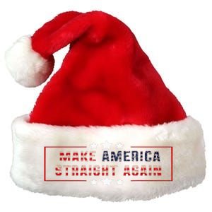 Make America Straight Again Political Funny Sarcastic Premium Christmas Santa Hat