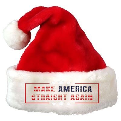 Make America Straight Again Political Funny Sarcastic Premium Christmas Santa Hat