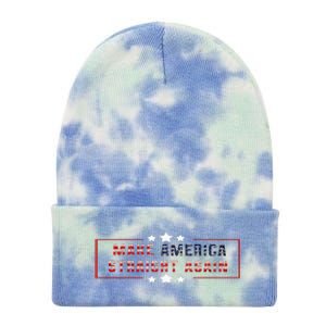 Make America Straight Again Political Funny Sarcastic Tie Dye 12in Knit Beanie