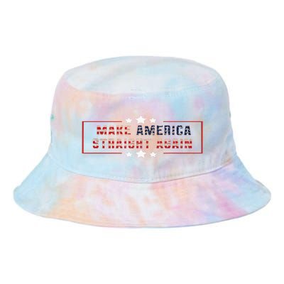 Make America Straight Again Political Funny Sarcastic Tie Dye Newport Bucket Hat