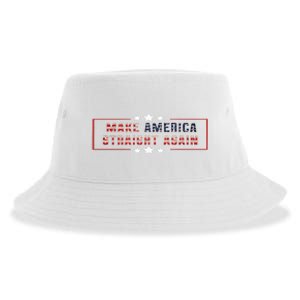 Make America Straight Again Political Funny Sarcastic Sustainable Bucket Hat