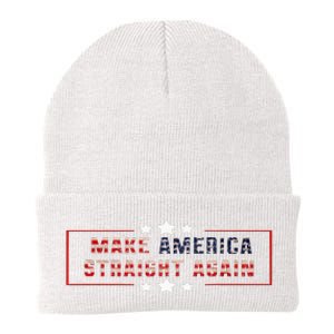 Make America Straight Again Political Funny Sarcastic Knit Cap Winter Beanie