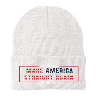 Make America Straight Again Political Funny Sarcastic Knit Cap Winter Beanie