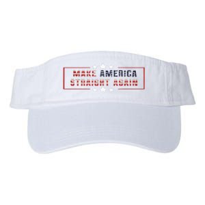 Make America Straight Again Political Funny Sarcastic Valucap Bio-Washed Visor