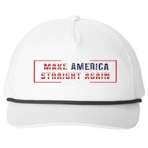 Make America Straight Again Political Funny Sarcastic Snapback Five-Panel Rope Hat