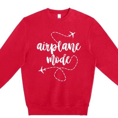 Mode Airplane Summer Vacation Travel Airplane Sweatshirt Premium Crewneck Sweatshirt