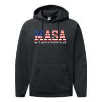 Make America Straight Again MASA Funny Political Sarcastic Performance Fleece Hoodie