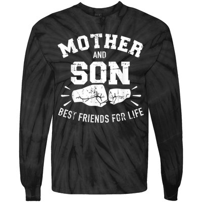 Mother And Son Best Friends For Life Mom Tie-Dye Long Sleeve Shirt
