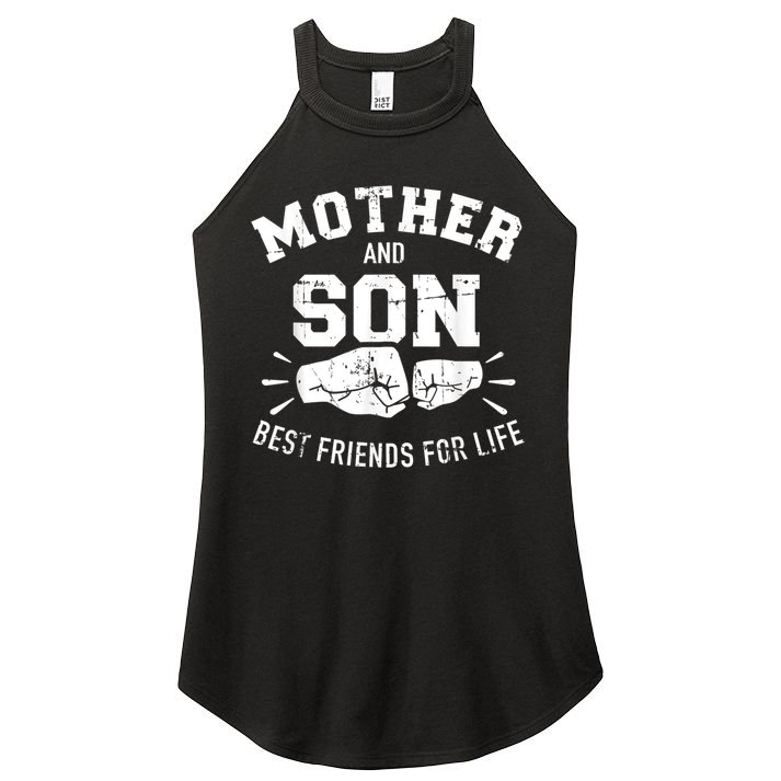 Mother And Son Best Friends For Life Mom Women's Perfect Tri Rocker Tank