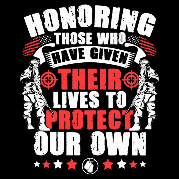 Military American Soldier Memorial Honoring Drawstring Bag