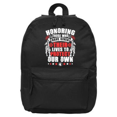 Military American Soldier Memorial Honoring 16 in Basic Backpack