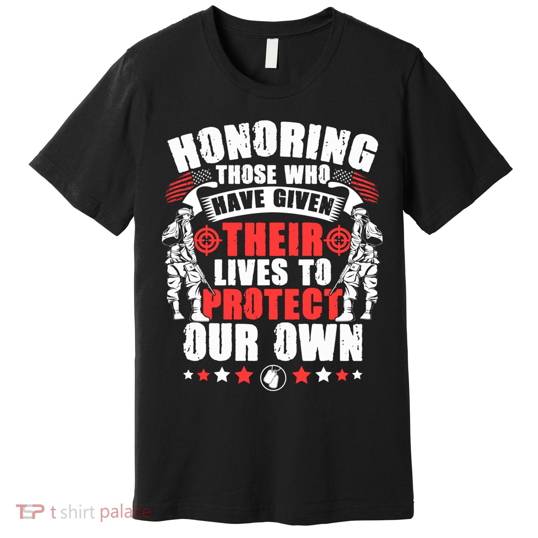Military American Soldier Memorial Honoring Premium T-Shirt