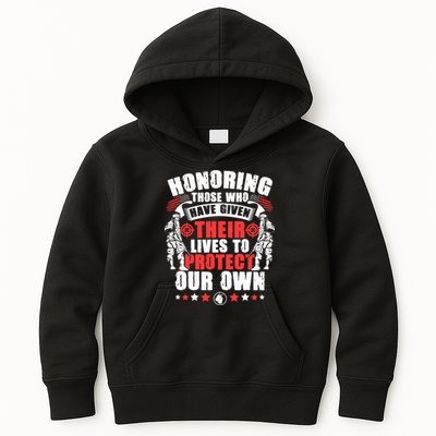 Military American Soldier Memorial Honoring Kids Hoodie