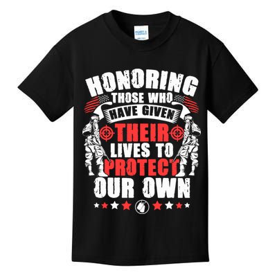 Military American Soldier Memorial Honoring Kids T-Shirt