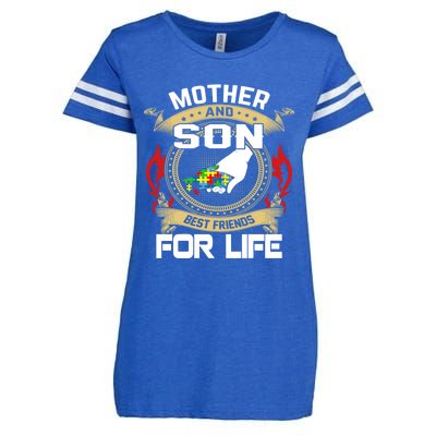 Mother And Son Best Friend For Life Gift Enza Ladies Jersey Football T-Shirt