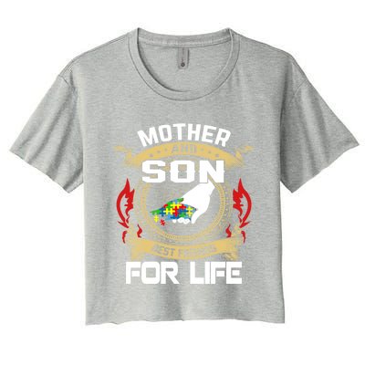 Mother And Son Best Friend For Life Gift Women's Crop Top Tee