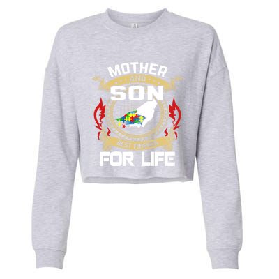 Mother And Son Best Friend For Life Gift Cropped Pullover Crew