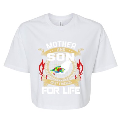 Mother And Son Best Friend For Life Gift Bella+Canvas Jersey Crop Tee