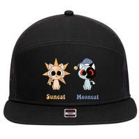 Moondrop And Sundrop As Fnaf Security Breach Cats 7 Panel Mesh Trucker Snapback Hat