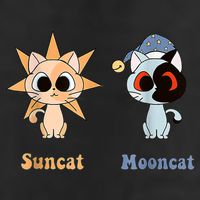 Moondrop And Sundrop As Fnaf Security Breach Cats 7 Panel Mesh Trucker Snapback Hat