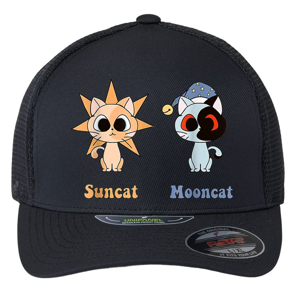 Moondrop And Sundrop As Fnaf Security Breach Cats Flexfit Unipanel Trucker Cap