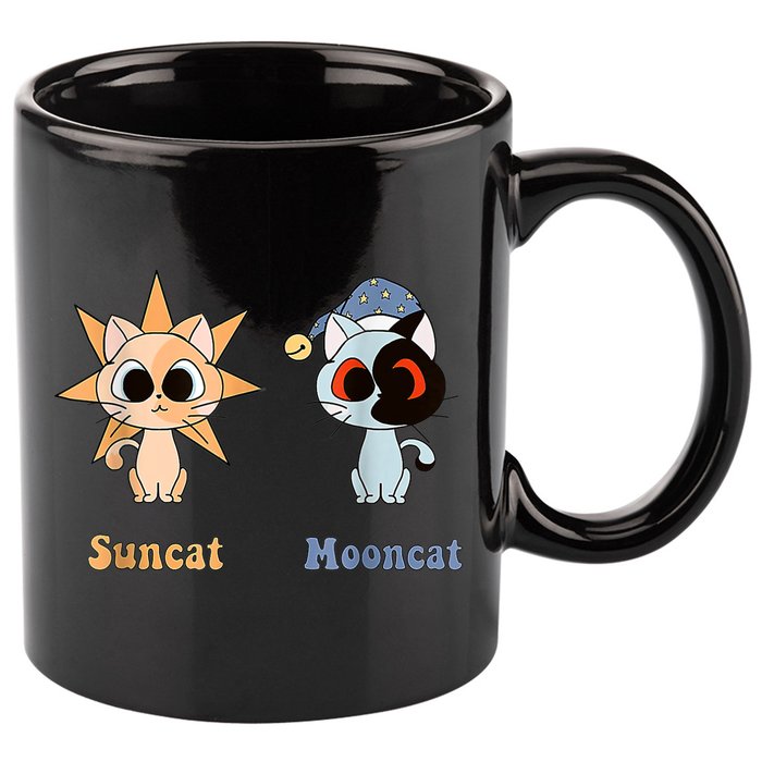 Moondrop And Sundrop As Fnaf Security Breach Cats 11oz C Handle Ceramic Mug