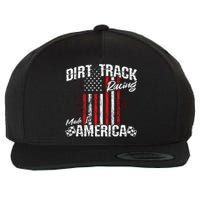 Modified And Sprint Cars American Flag Dirt Track Racing Gift Wool Snapback Cap