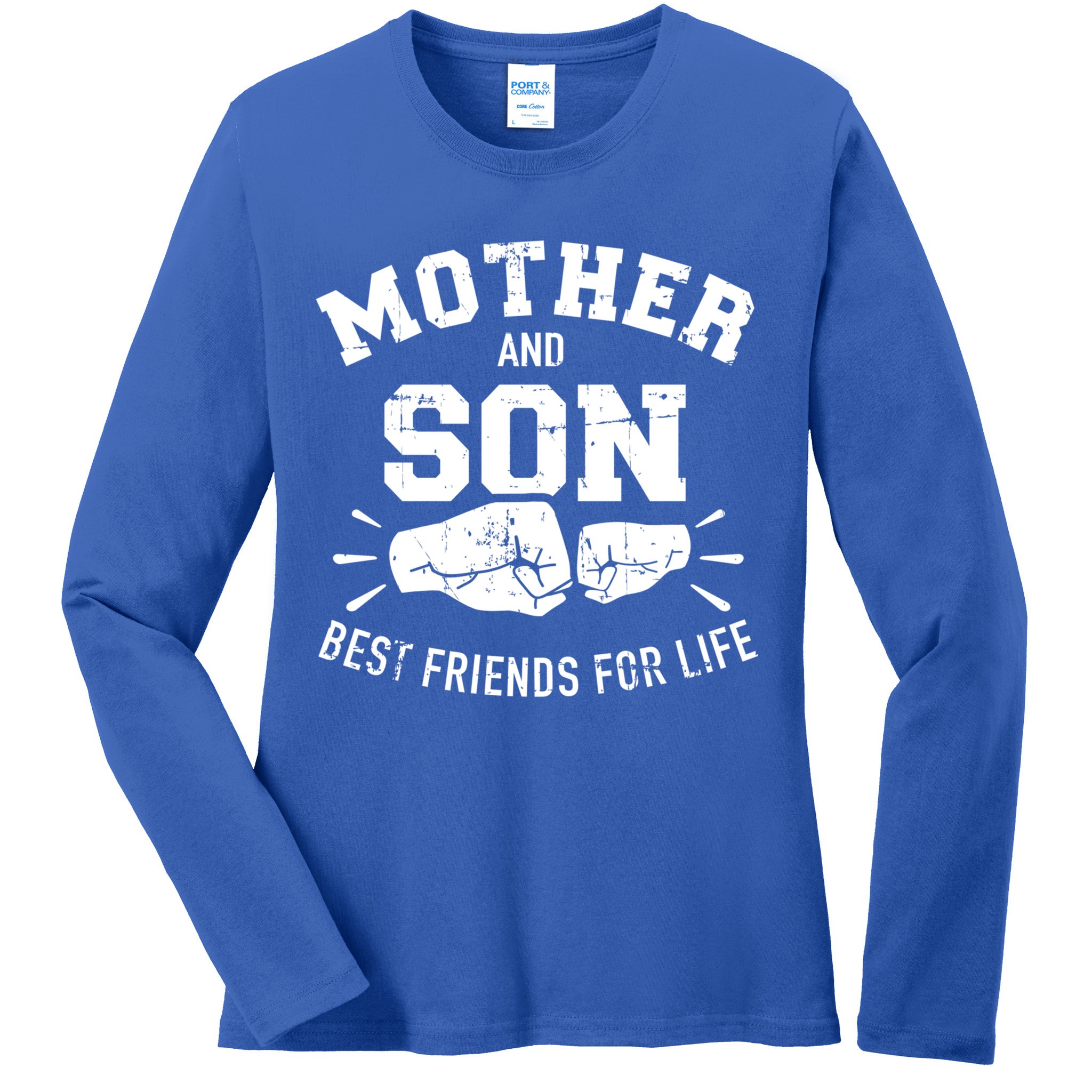 Mother And Son Best Friends For Life Mom Cute Gift Ladies Long Sleeve Shirt