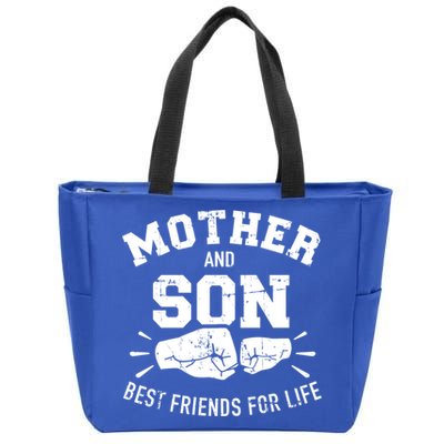 Mother And Son Best Friends For Life Mom Cute Gift Zip Tote Bag