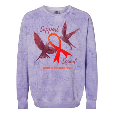 Myelofibrosis Awareness Support Squad Gift Colorblast Crewneck Sweatshirt