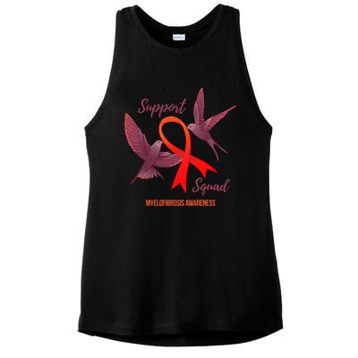 Myelofibrosis Awareness Support Squad Gift Ladies PosiCharge Tri-Blend Wicking Tank