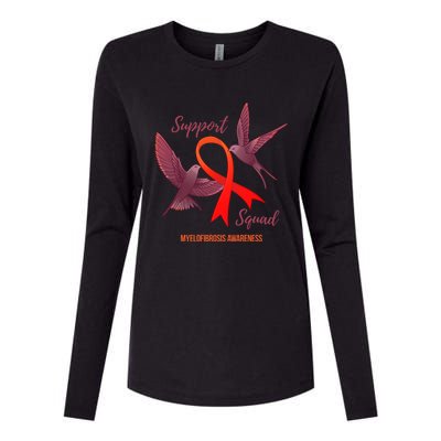 Myelofibrosis Awareness Support Squad Gift Womens Cotton Relaxed Long Sleeve T-Shirt