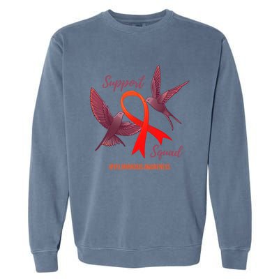 Myelofibrosis Awareness Support Squad Gift Garment-Dyed Sweatshirt