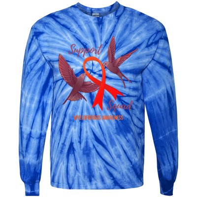 Myelofibrosis Awareness Support Squad Gift Tie-Dye Long Sleeve Shirt