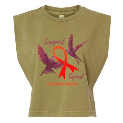 Myelofibrosis Awareness Support Squad Gift Garment-Dyed Women's Muscle Tee