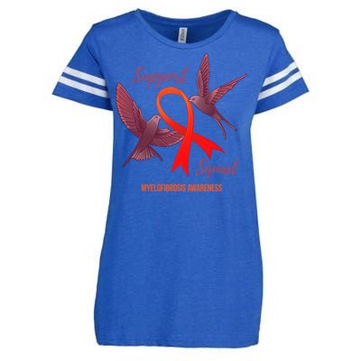 Myelofibrosis Awareness Support Squad Gift Enza Ladies Jersey Football T-Shirt