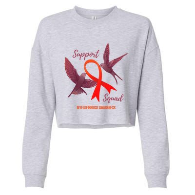 Myelofibrosis Awareness Support Squad Gift Cropped Pullover Crew