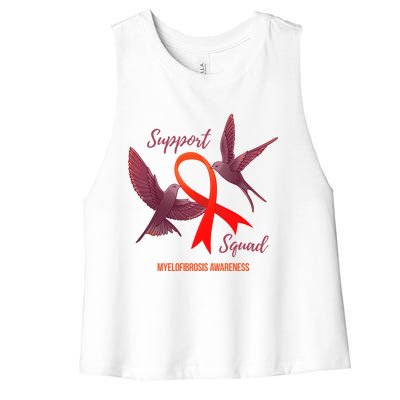 Myelofibrosis Awareness Support Squad Gift Women's Racerback Cropped Tank