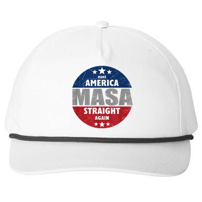 Make America Straight Again USA MASA Snapback Five-Panel Rope Hat