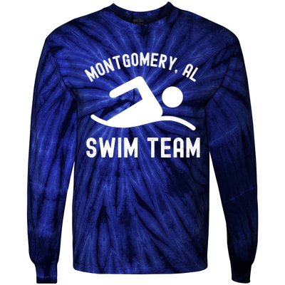 Montgomery Alabama Swim Team Riverfront Boat Brawl Tie-Dye Long Sleeve Shirt